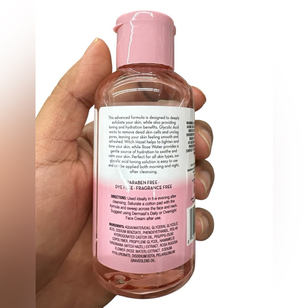 Dermasil Pink AHA Glycolic Acid Toning Solution set - Picture 2 of 2